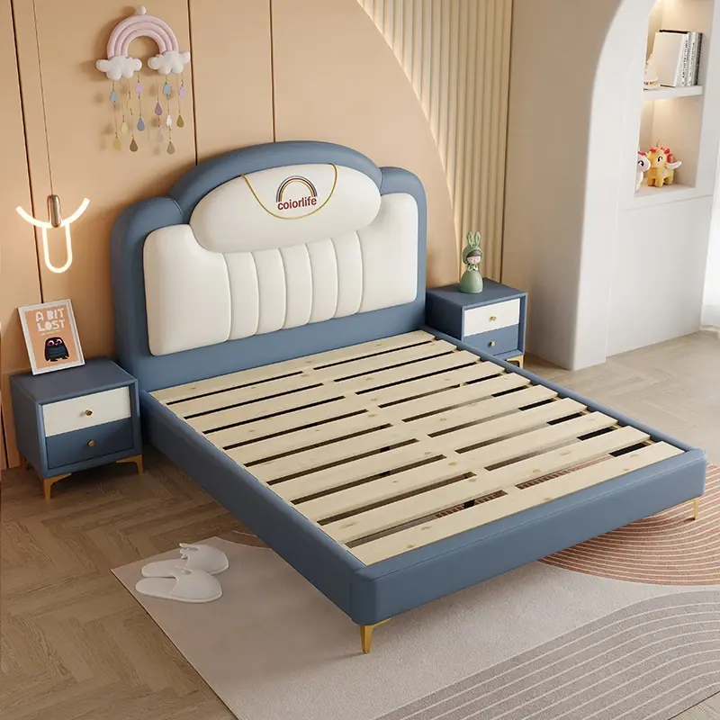 Princess Soft Modern Children Bed Luxury Girls Design Boys Queen Children Beds Frames Loft Lit De Chambre A Coucher Furniture