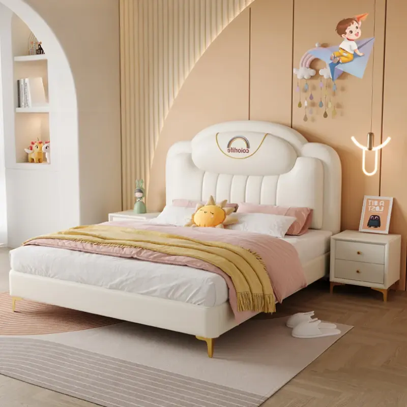 Princess Soft Modern Children Bed Luxury Girls Design Boys Queen Children Beds Frames Loft Lit De Chambre A Coucher Furniture