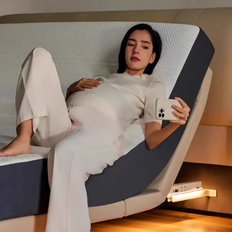 Electric Luxury Modern Double Bed Mattress Adults Design Multifunctional Smart Bed Space Saving Cama Matrimonial Home Furniture