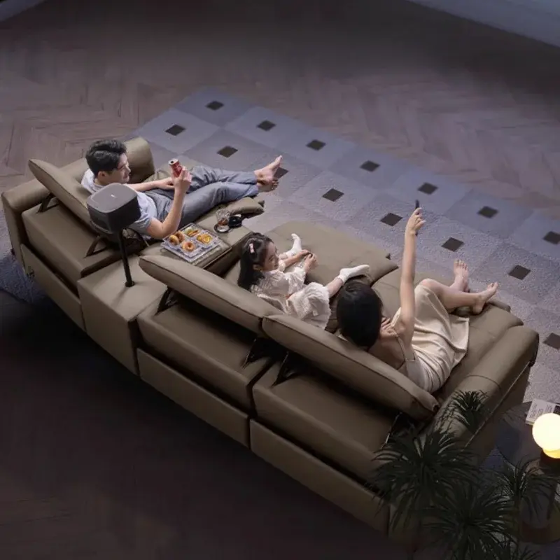 Cozy Genuine Leather Sofa Chair Fancy Modern Luxury Designer Reclining Sofa Italian Lounge Woonkamer Banken Apartment Furniture