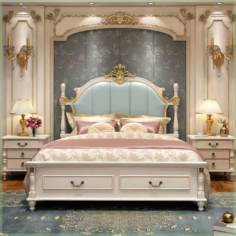Design Princess Girls Double Bed Kids Modern Uxury Space Saving Double Bed Children Loft Camas De Dormitorio Bedroom Furniture