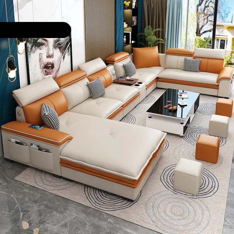 Luxury Modern Fancy Living Room Sofas Lazy Nordic Designer Reclining Lounge Sofa Sectional Corner Divano Letto Home Furniture