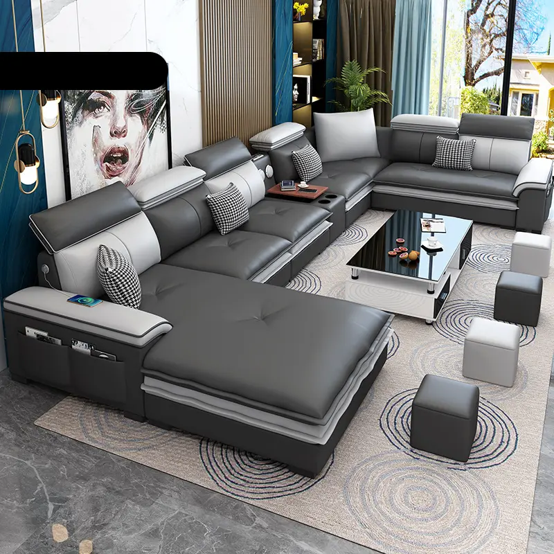 Luxury Modern Fancy Living Room Sofas Lazy Nordic Designer Reclining Lounge Sofa Sectional Corner Divano Letto Home Furniture