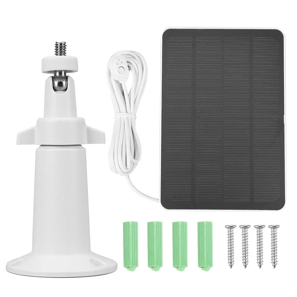 4W/6W 5V Solar Charging Panels Adjustable Wall Mount W/ 9.8ft Charging Cable for Arlo Pro 5S/4/3 Floodlight Security Camera