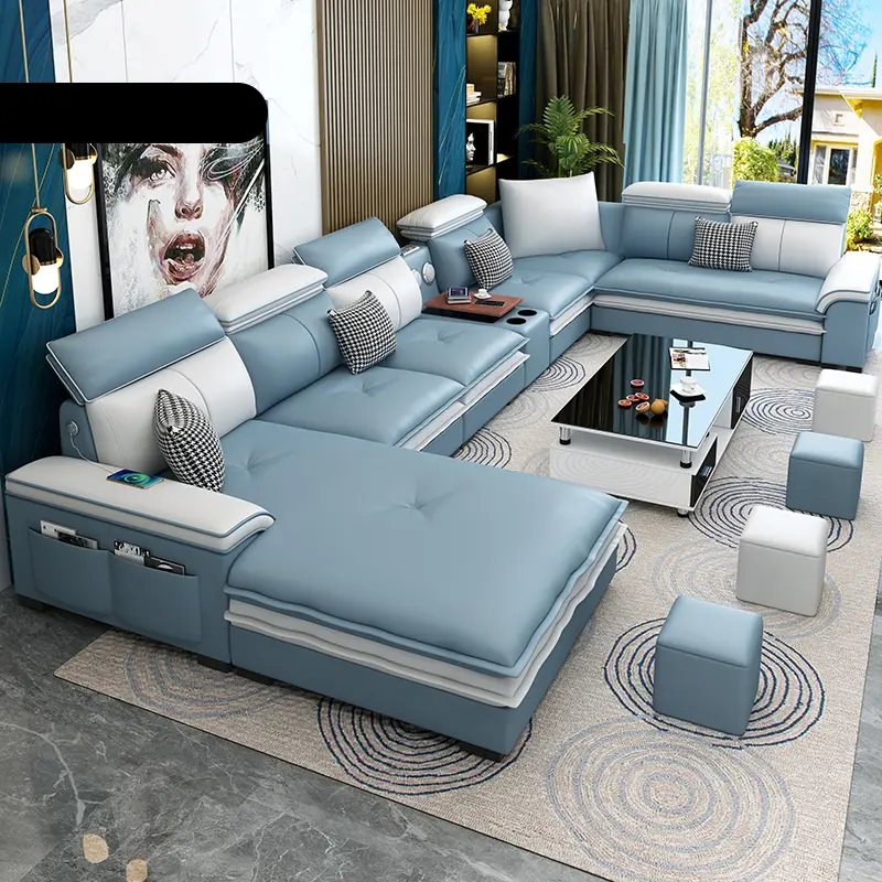 Luxury Modern Fancy Living Room Sofas Lazy Nordic Designer Reclining Lounge Sofa Sectional Corner Divano Letto Home Furniture