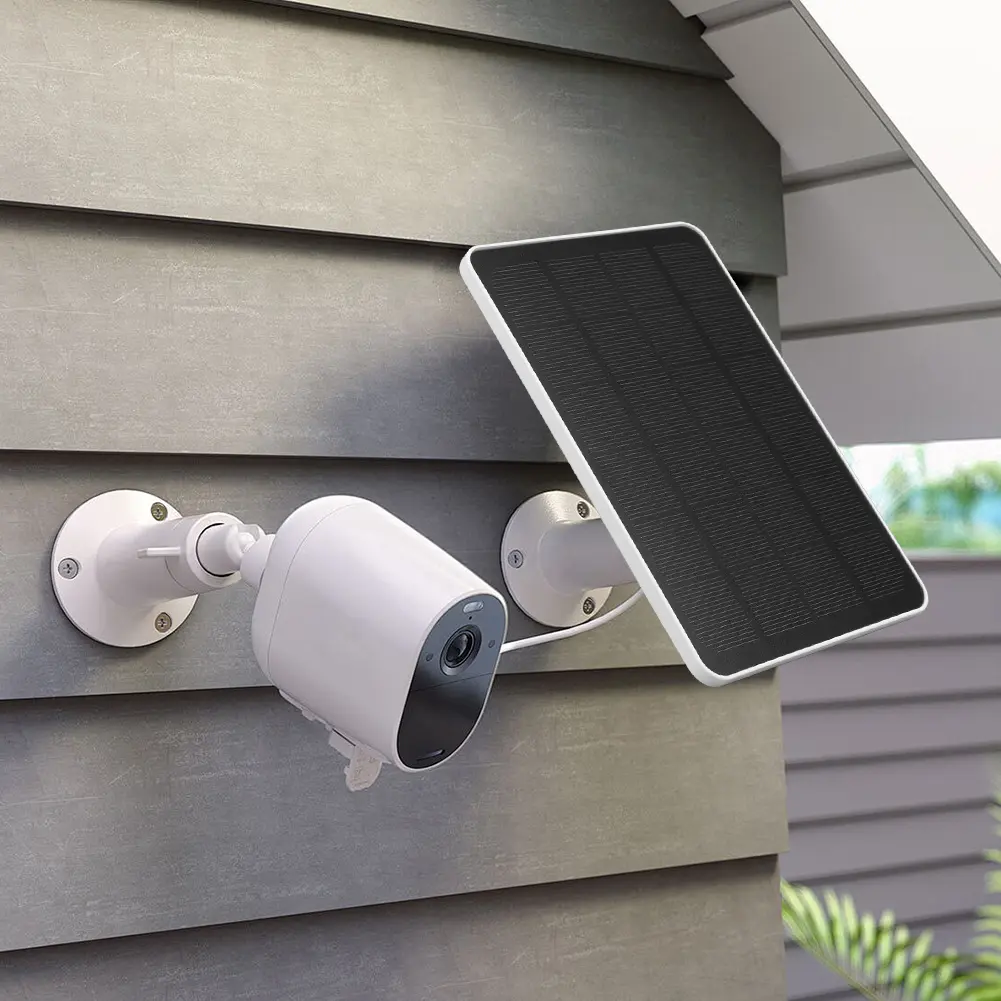 4W/6W 5V Solar Charging Panels Adjustable Wall Mount W/ 9.8ft Charging Cable for Arlo Pro 5S/4/3 Floodlight Security Camera