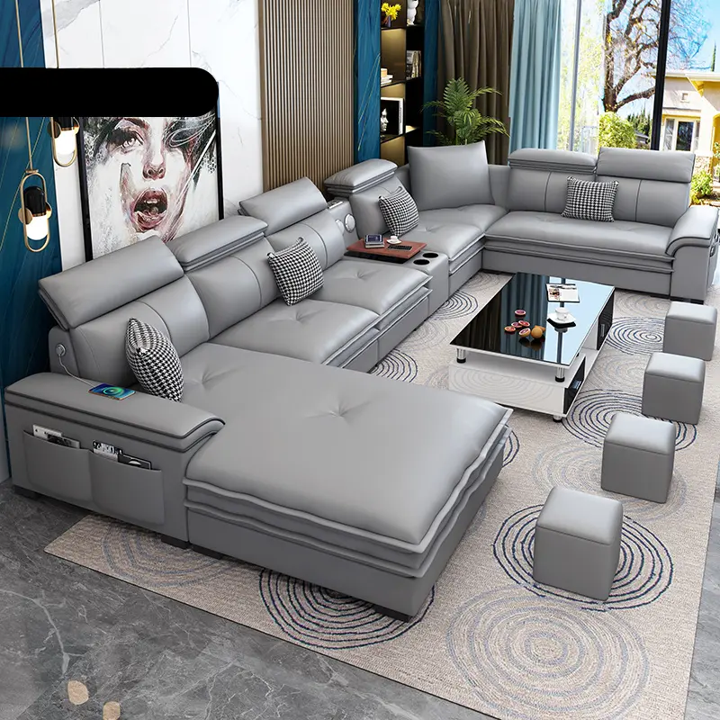 Luxury Modern Fancy Living Room Sofas Lazy Nordic Designer Reclining Lounge Sofa Sectional Corner Divano Letto Home Furniture