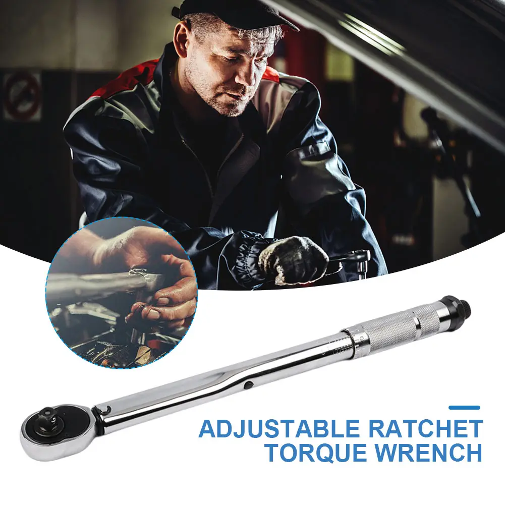 5-60N.m Torque Wrench 3/8 Inch Adjustable Torques Key Square Drive Adjustable Torque Spanner Precise Preset Car Repair Tool