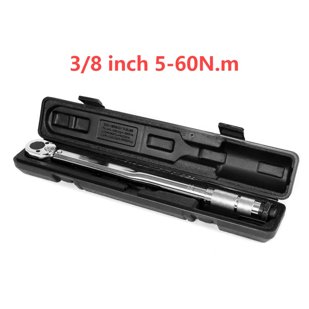 5-60N.m Torque Wrench 3/8 Inch Adjustable Torques Key Square Drive Adjustable Torque Spanner Precise Preset Car Repair Tool