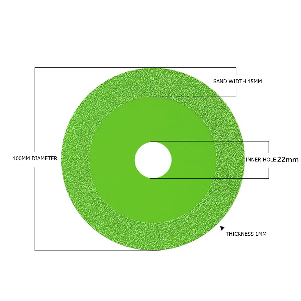 1-20PCS 100mm Glass Cutting Disc Diamond Marble Saw Blade Ceramic Tile Jade Polishing Cutting Tool Sharp Brazing Bottle Grinding