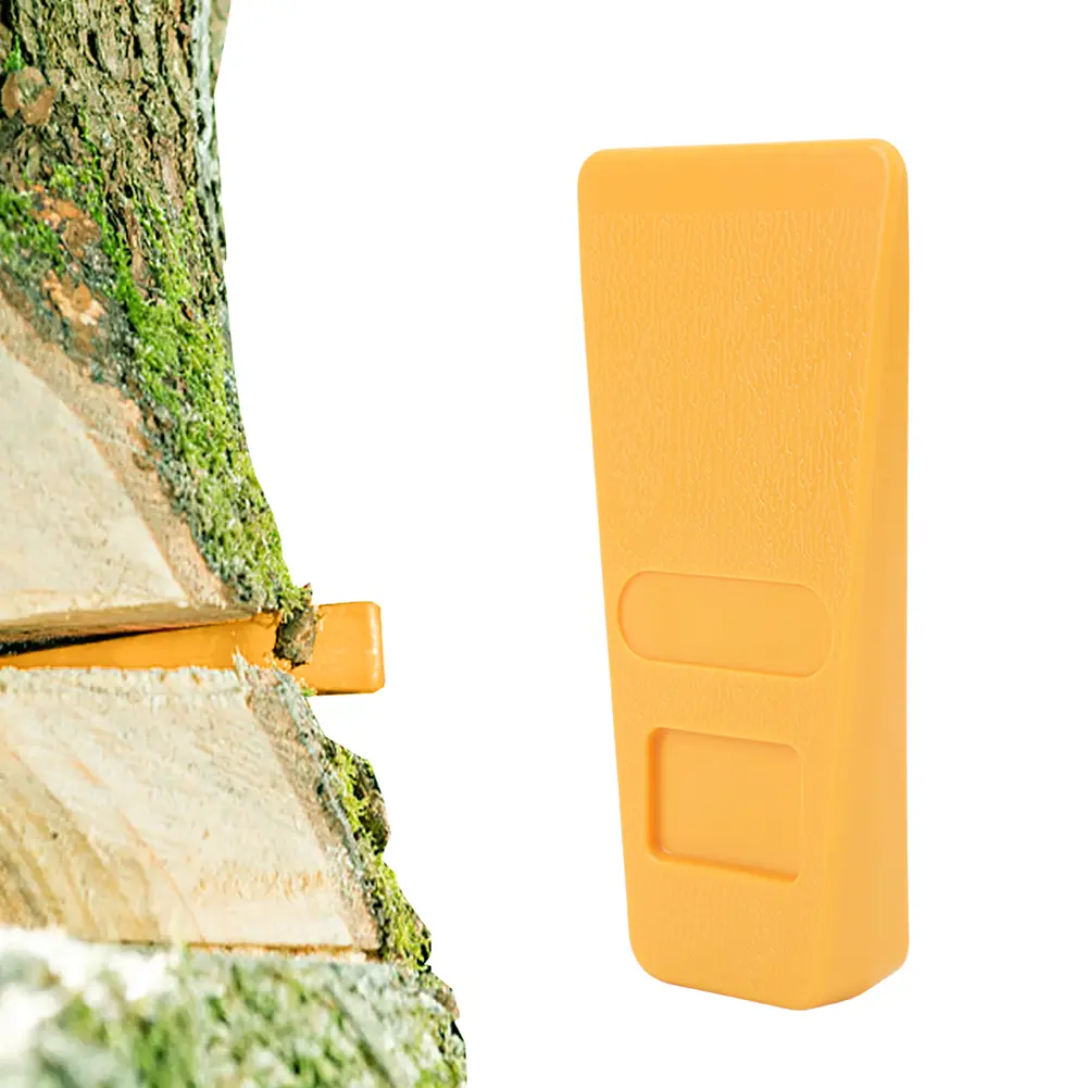 Spiked Tree Felling Wedges Plastic Log Splitting Spiked Wedge Reusable Logging Wedge Guide Reverse Fall for Safe Tree Cutting