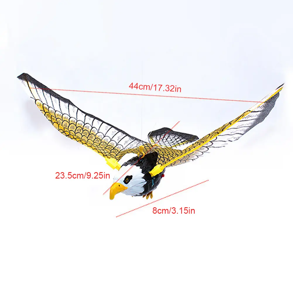 Bird Scarer Hanging Eagle Bird Scarecrow Fake Horned Hawk Decoy Outdoor Falcon Decor Eagle Fake Hawk Decoy Statue Garden Decor