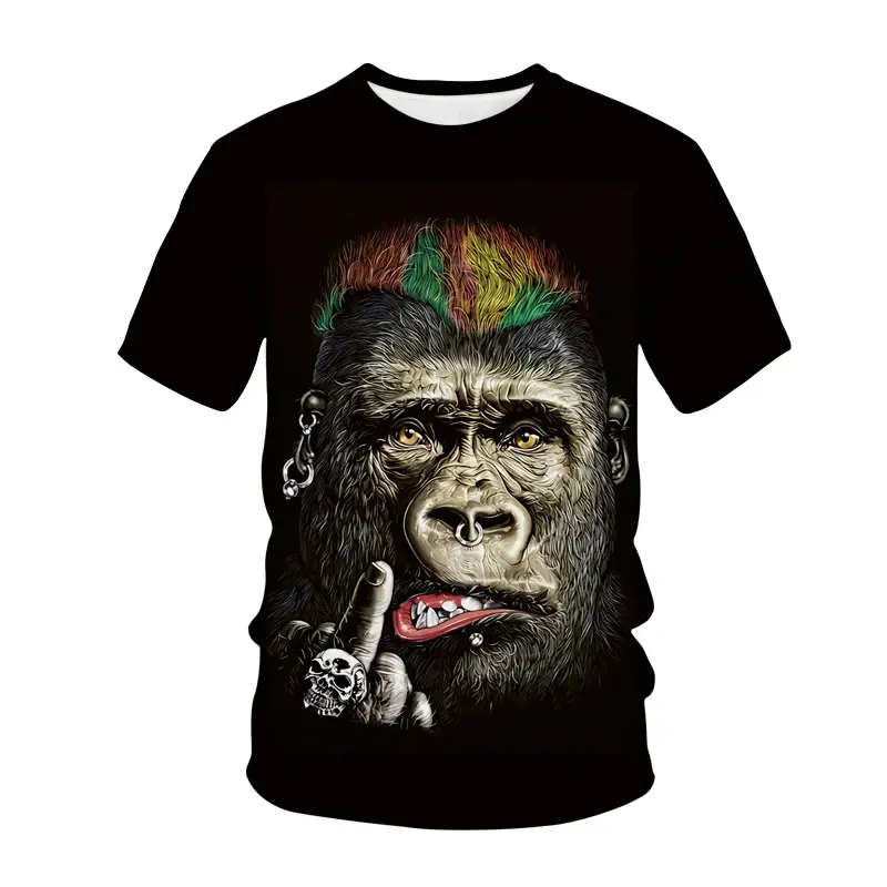 Newest Funny T-Shirts Monkey Gorilla 3D Print Streetwear Men Women Animal Fashion T Shirt Hip Hop Tshirt Tops Kids Boys Clothing
