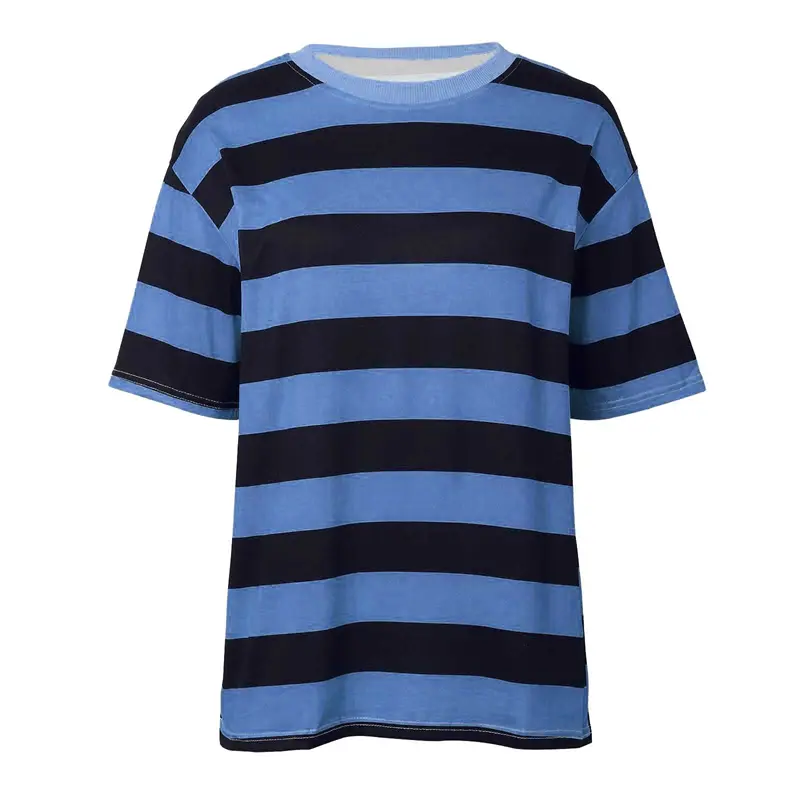 Simple Striped Graphic T Shirts For Men Summer Casual Daily Wear 3D Printed T-shirts Loose Breathable Crew Neck Unisex Tees Tops