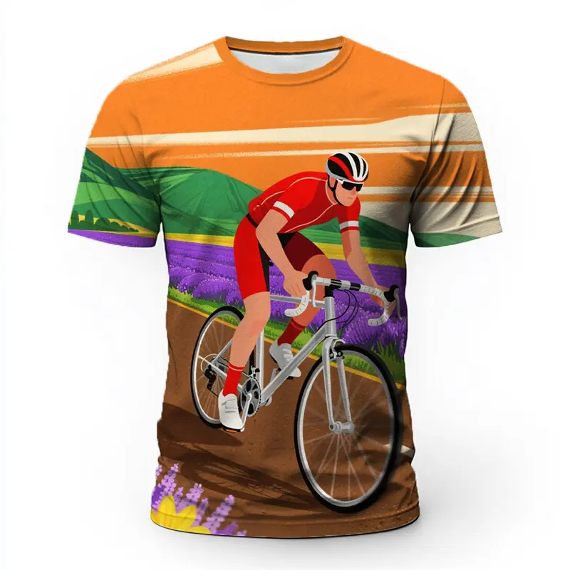 Fashion Sports Graphic T Shirts For Men Summer Trendy Basketball Cycling Running 3D Printed T-shirts Loose Streetwear Tees Tops