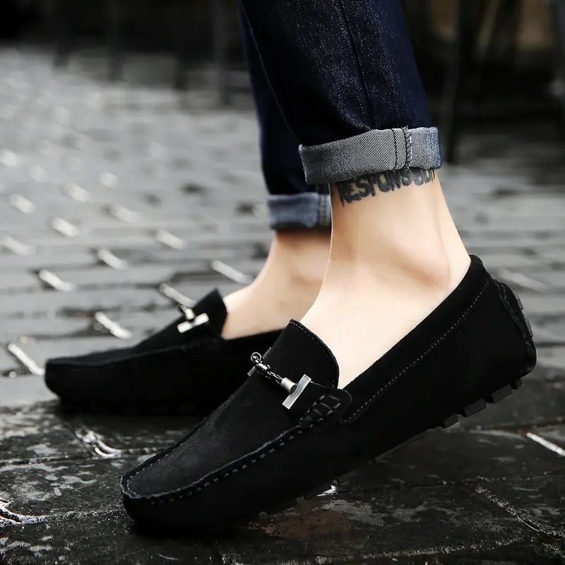 Lightweight Men's Casual Shoes 2024 New Leather Mens Slip on Shoes Classic Male Comfortable Driving Shoe Simple Mens Loafers