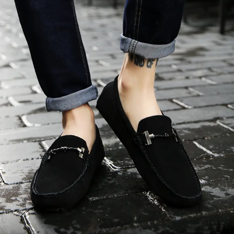 Lightweight Men's Casual Shoes 2024 New Leather Mens Slip on Shoes Classic Male Comfortable Driving Shoe Simple Mens Loafers