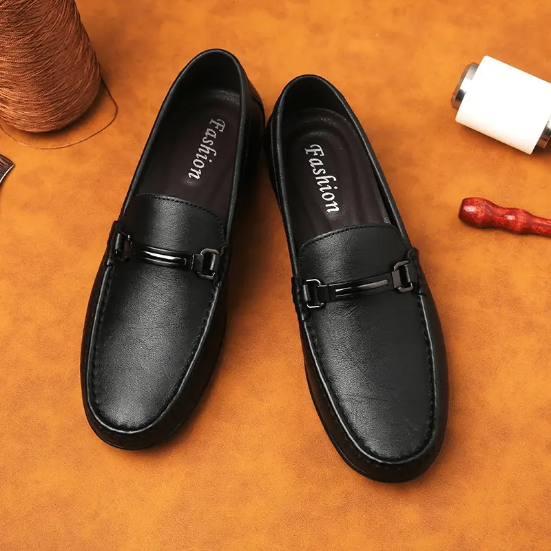 Men's Loafers Genuine Leather Men Shoes Handmade Male Casual Driving Flats Leisure Slip-on Comfy Moccasins Soft Business Shoes