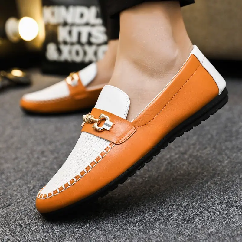 2025 Spring Autumn New Men's Sports Shoes Fashion anti-slip sneakers Casual PU Leather Business Shoes Versatile Work Shoes