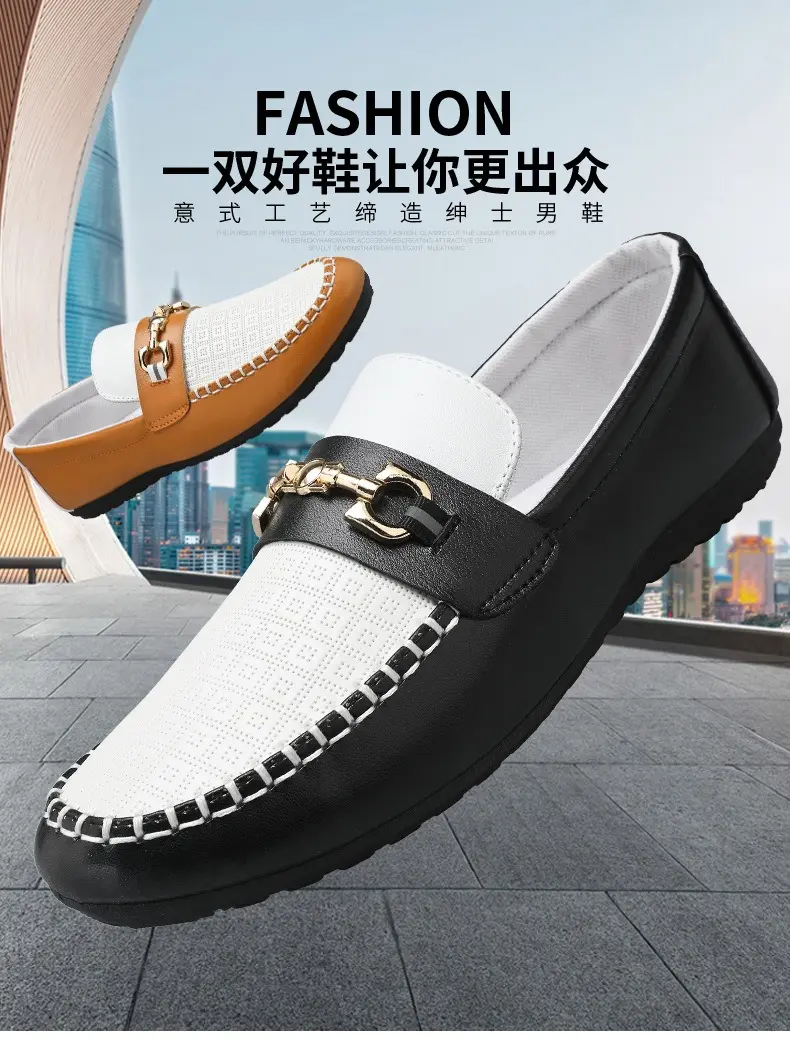 2025 Spring Autumn New Men's Sports Shoes Fashion anti-slip sneakers Casual PU Leather Business Shoes Versatile Work Shoes