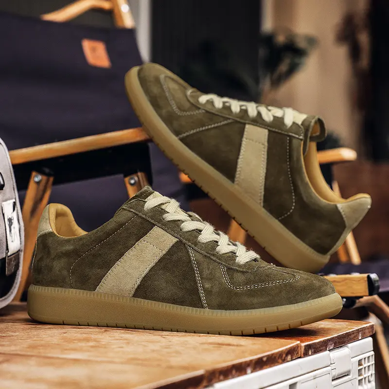 Suede Leather Casual Shoe Non-Slip Comfy Mens Sneakers Walking Designer Male Tenis Masculino Versatile Leisure Walk Man Footwear