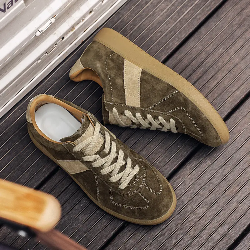 Suede Leather Casual Shoe Non-Slip Comfy Mens Sneakers Walking Designer Male Tenis Masculino Versatile Leisure Walk Man Footwear