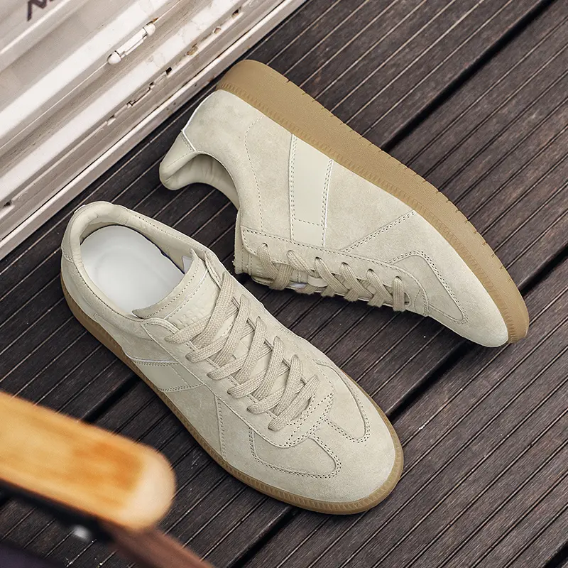 Suede Leather Casual Shoe Non-Slip Comfy Mens Sneakers Walking Designer Male Tenis Masculino Versatile Leisure Walk Man Footwear