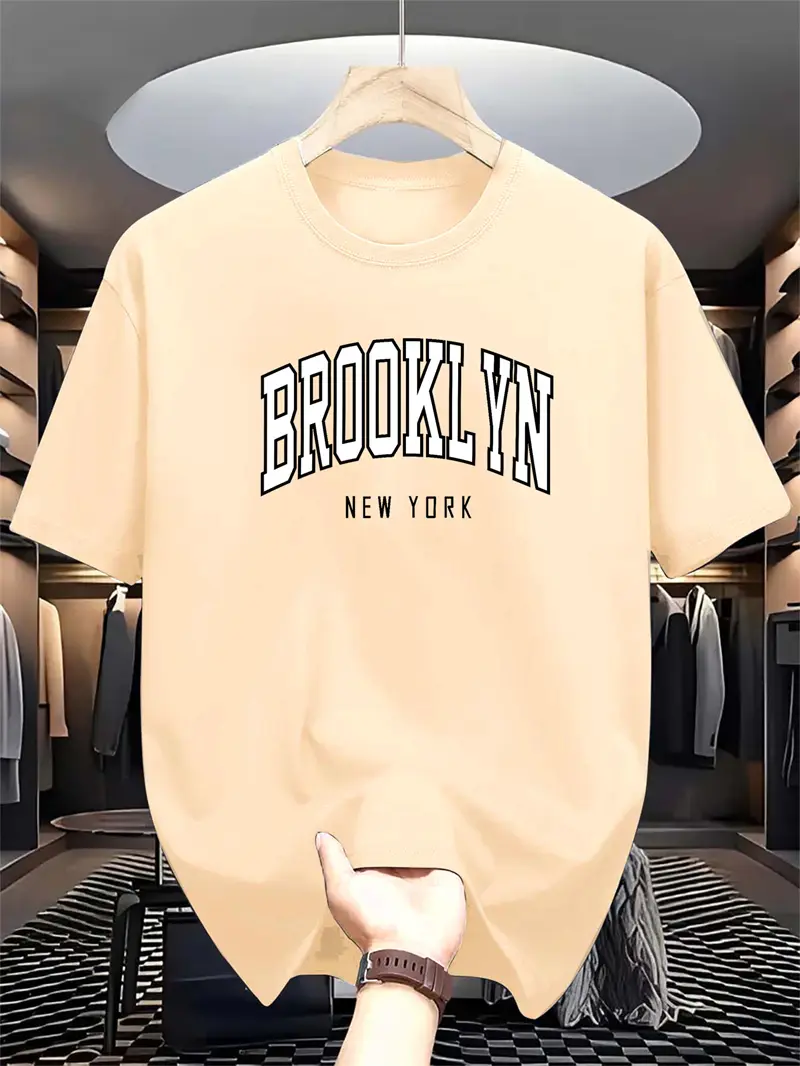 Trendy Letters Graphic T Shirts For Men Summer Fashion Hip Hop 3D Printed Crew Neck T-shirts Casual Streetwear Oversized Tees