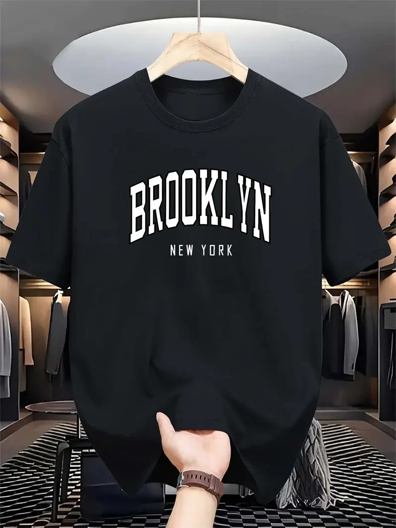 Trendy Letters Graphic T Shirts For Men Summer Fashion Hip Hop 3D Printed Crew Neck T-shirts Casual Streetwear Oversized Tees