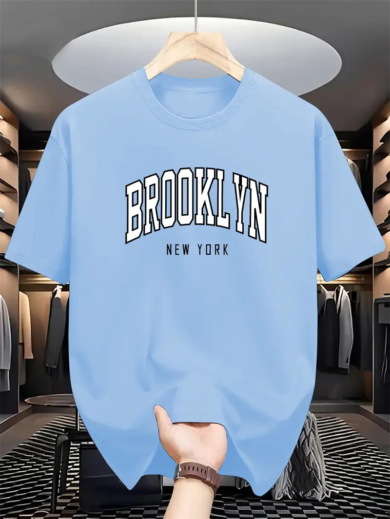 Trendy Letters Graphic T Shirts For Men Summer Fashion Hip Hop 3D Printed Crew Neck T-shirts Casual Streetwear Oversized Tees