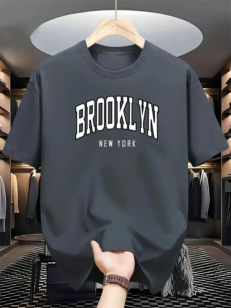 Trendy Letters Graphic T Shirts For Men Summer Fashion Hip Hop 3D Printed Crew Neck T-shirts Casual Streetwear Oversized Tees