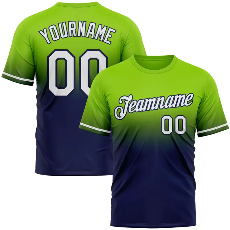 Fashion Faded Gradient Graphic Football Jersey For Men Custom Name Team Name Number O Neck T Shirts Casual Oversized Sports Tops