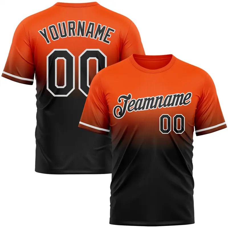 Fashion Faded Gradient Graphic Football Jersey For Men Custom Name Team Name Number O Neck T Shirts Casual Oversized Sports Tops