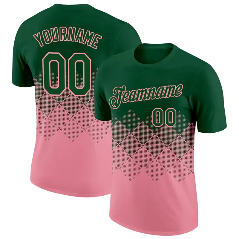 Simple Square Pattern Gradient Football T Shirts Custom Name Team Name Number 3D Printed Jersey Loose Quick Dry Sports Tops