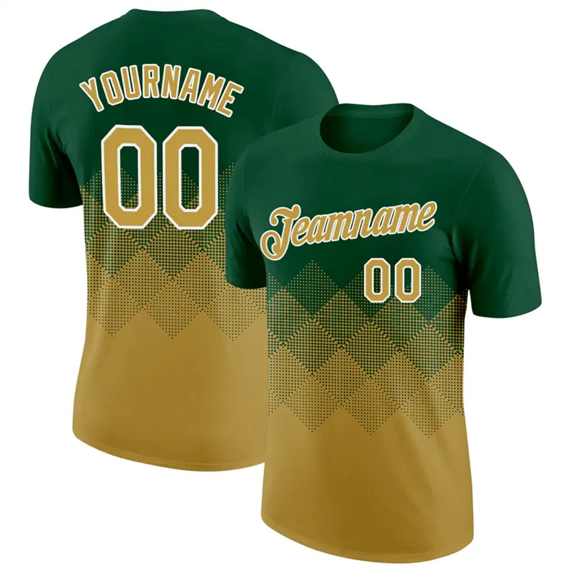 Simple Square Pattern Gradient Football T Shirts Custom Name Team Name Number 3D Printed Jersey Loose Quick Dry Sports Tops