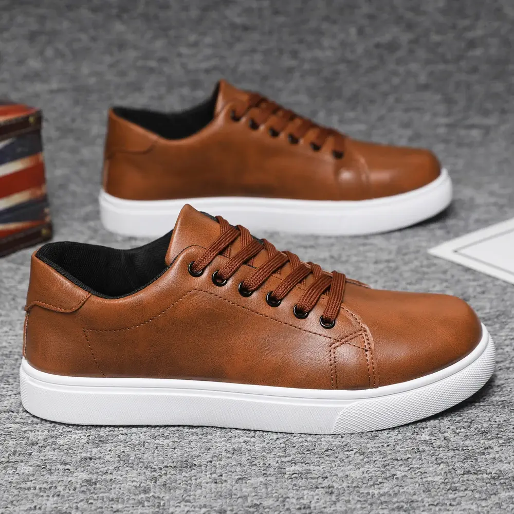 Casual Shoes Loafers British Leather Sneakers Flats Shoes Classic Men Leather Shoes Spring Summer New Trendy Designer Loafers