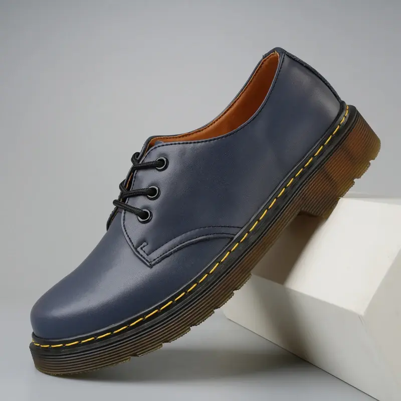 British Style Luxury Outdoor Brand Thick Bottom Oxford Shoes Lace Up Safety Shoes 2024 Fashionable New Couple Style Work Shoes