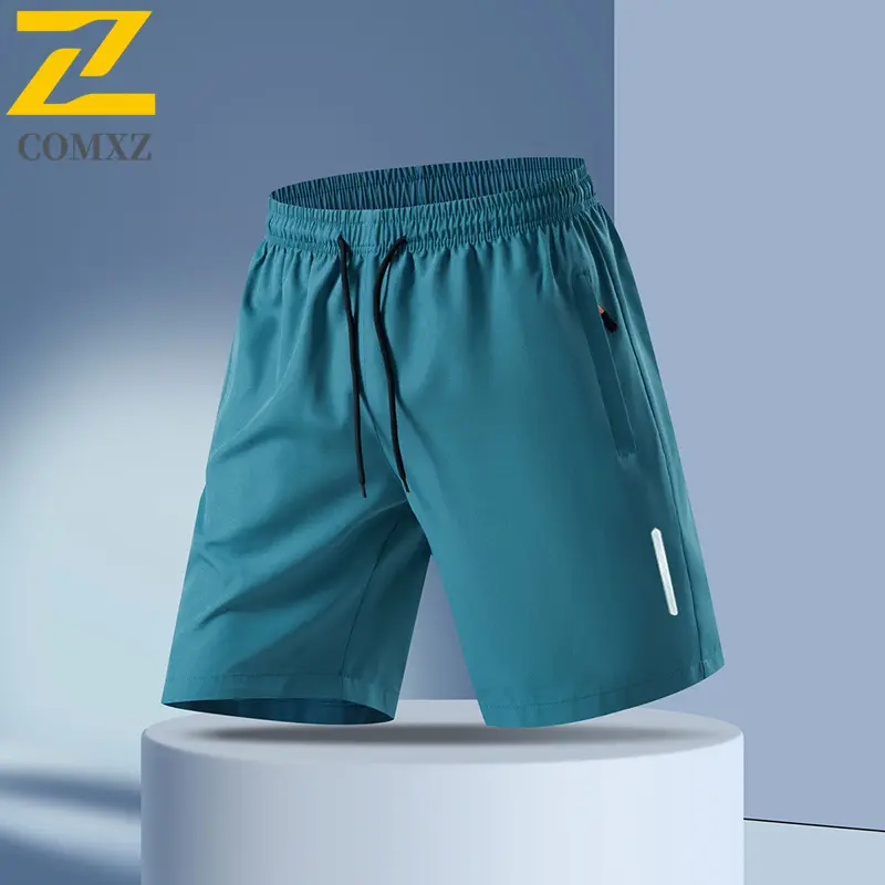 Men's Casual Pants Ice Silk Quick Drying Breathable Loose Sports Shorts Drawstring Elastic Waist Outdoor Running Fitness Shorts