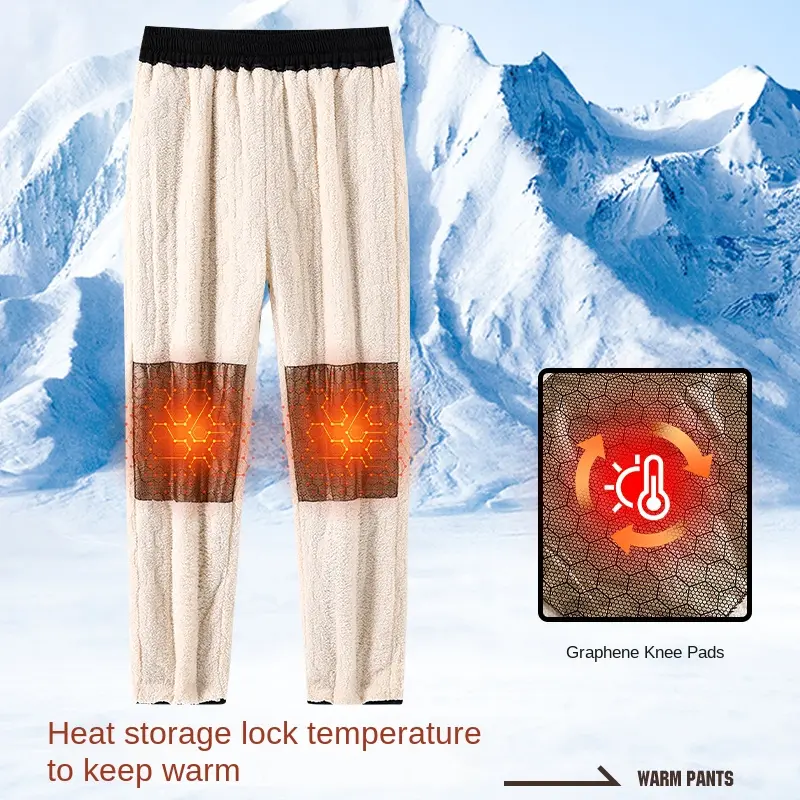 Autumn Winter Casual Pants Man's Thicken Warm High Waist Drawstring Pants Fashion Plus Velvet Straight Trousers Trend Streetwear