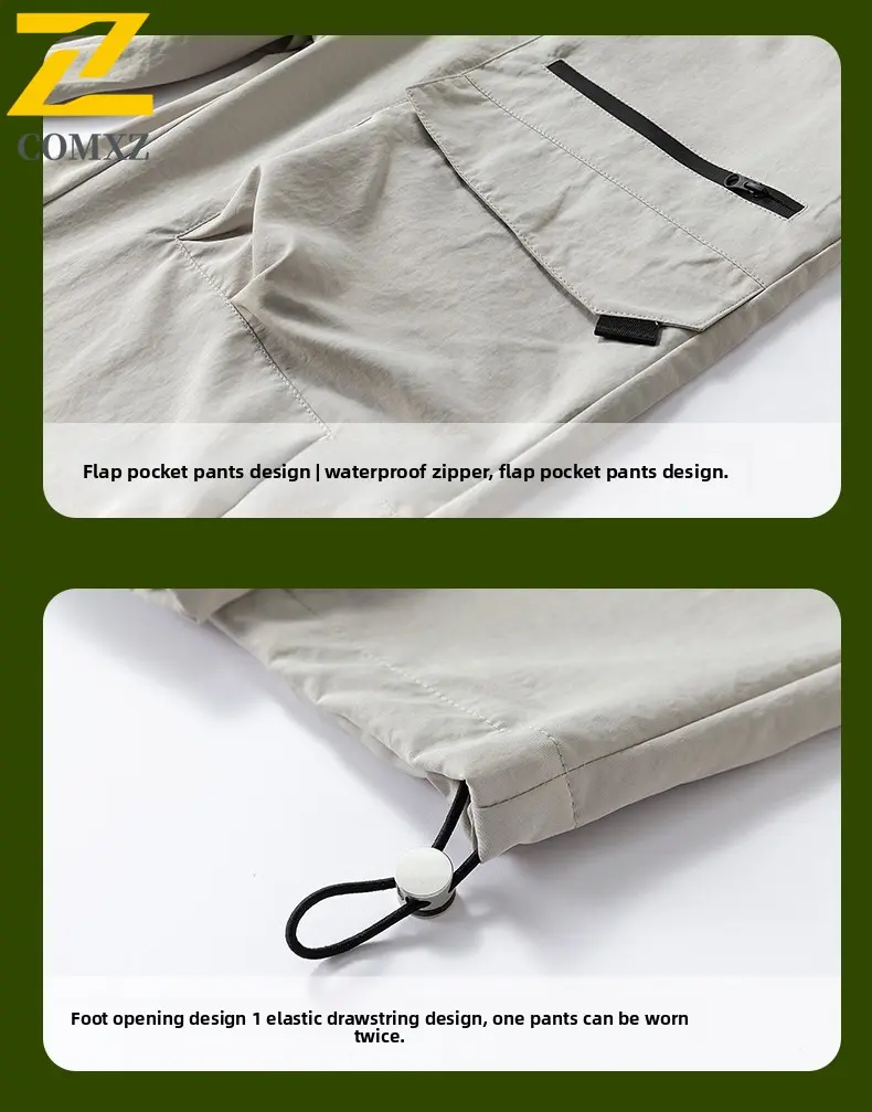 Men Charge Pants Waterproof Breathable Wrinkle Resistant Loose Fitting Mountaineering Sports Pants Outdoor Camp Hiking Men Pants