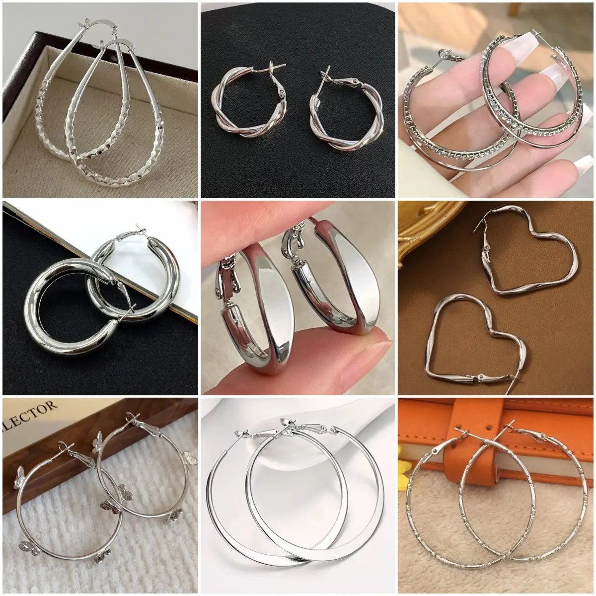 Big Round Circle Dangle Earrings for Women Wedding Party Simple Personality Jewelry Punk Golden Metal Hoops Geometry Ear Jewelry