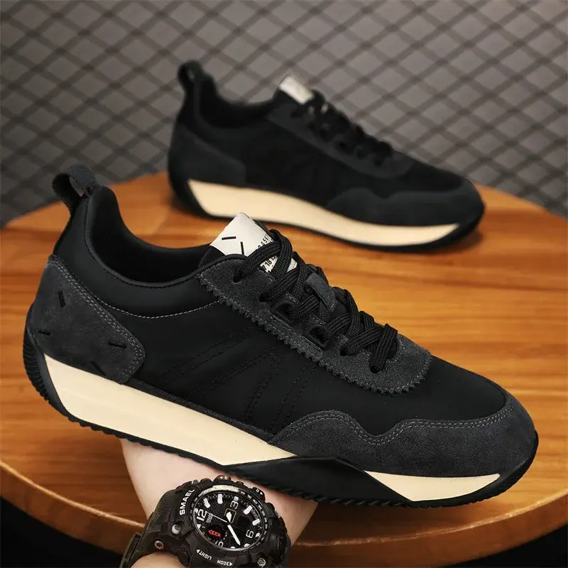 Trendy Men's Sports Shoes Comfortable Men's Casual Shoes Breathable Wear-resistant Mens Thick-soled Shoes Baskets Décontractées