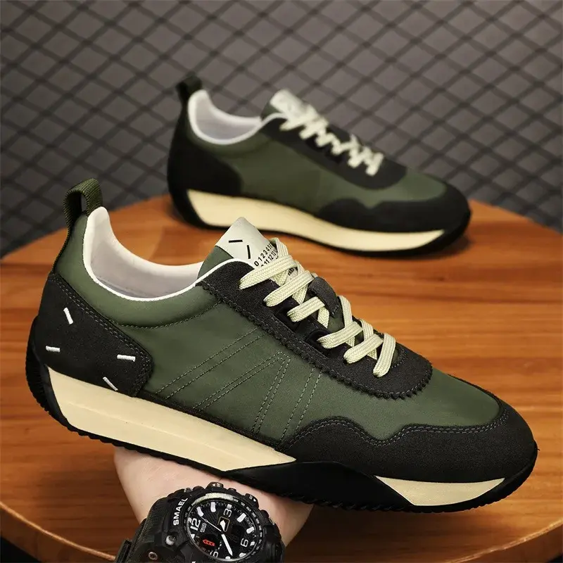 Trendy Men's Sports Shoes Comfortable Men's Casual Shoes Breathable Wear-resistant Mens Thick-soled Shoes Baskets Décontractées