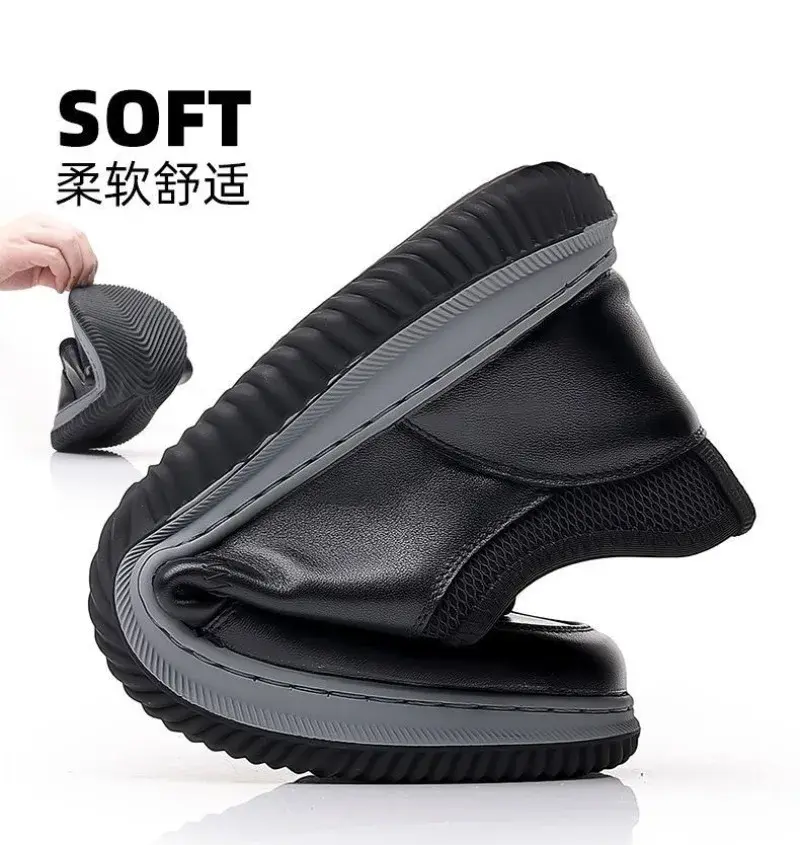 Men's Casual Leather Shoes Outdoor Walking Low Top Shoes Men's Office Party Casual Shoes Men's Sports Soft Sole Non-Slip Shoes