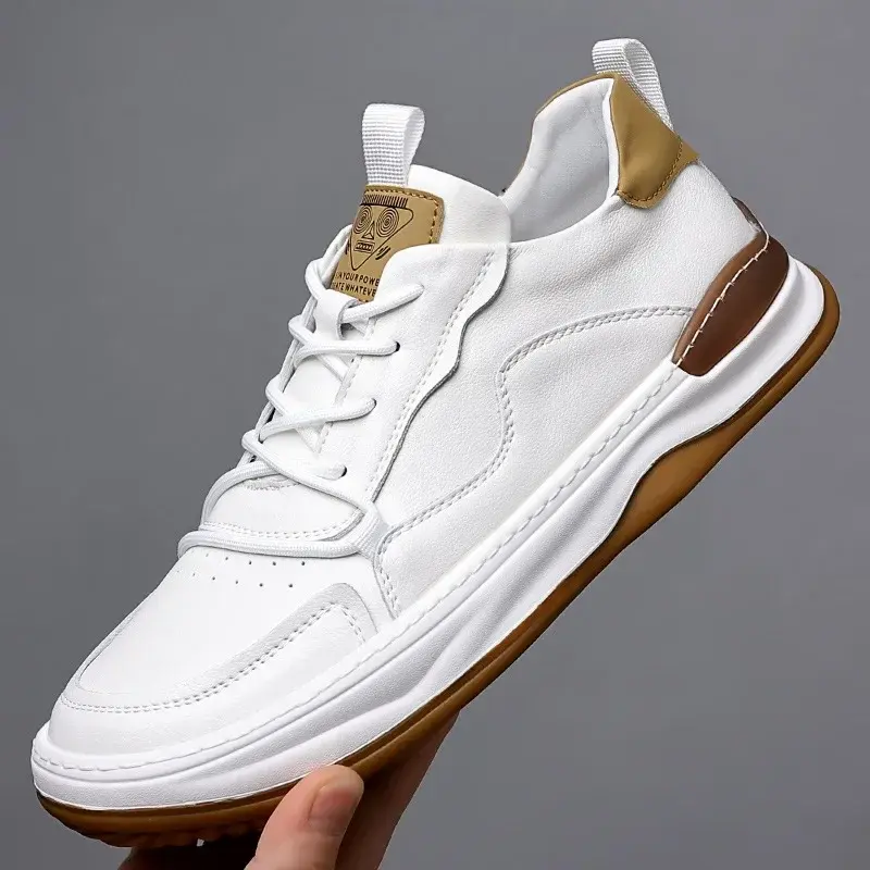 Genuine Leather Men Casual Shoes Outdoor Men's Sports Shoes Comfortable Breathable Running Shoes Light Sport Zapatillas Hombre