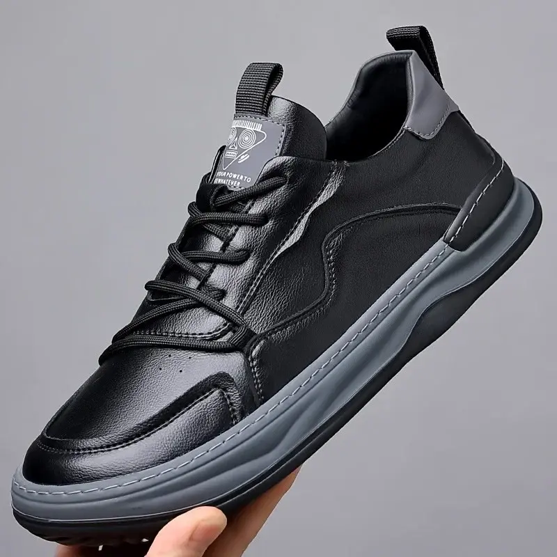 Genuine Leather Men Casual Shoes Outdoor Men's Sports Shoes Comfortable Breathable Running Shoes Light Sport Zapatillas Hombre