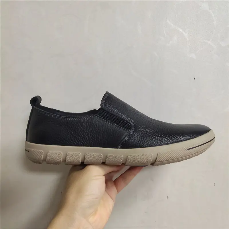 2025 Shoes Man 100% Genuine Leather Man Flat Shoes Casual Loafers Slip On Flats Shoes Moccasins Man Driving Shoes
