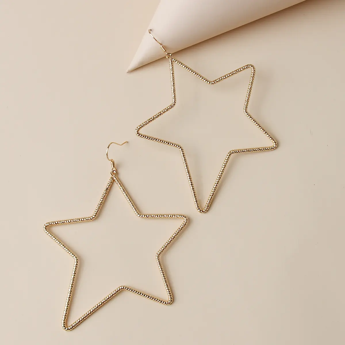 Punk Exaggerate Big Hollow Star Dangle Earrings for Women Vintage Punk Geometry Long Metal Statement Ear Jewelry pendientes