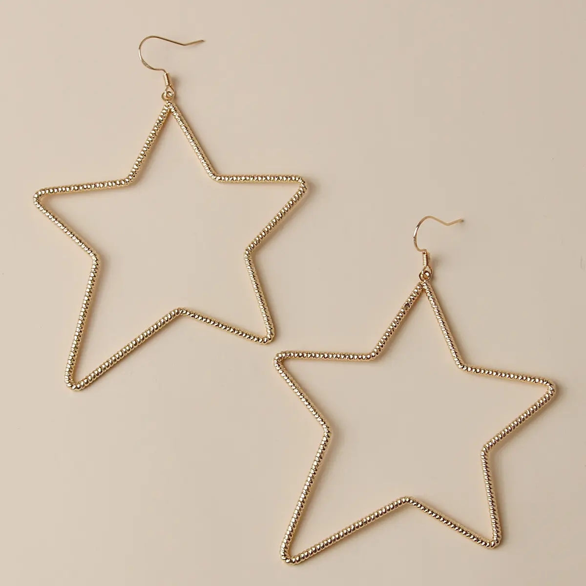 Punk Exaggerate Big Hollow Star Dangle Earrings for Women Vintage Punk Geometry Long Metal Statement Ear Jewelry pendientes