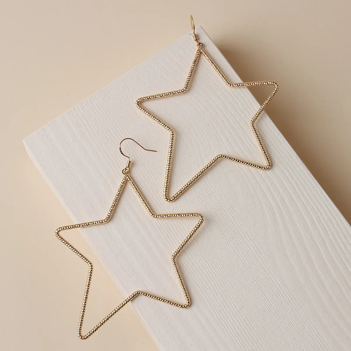 Punk Exaggerate Big Hollow Star Dangle Earrings for Women Vintage Punk Geometry Long Metal Statement Ear Jewelry pendientes